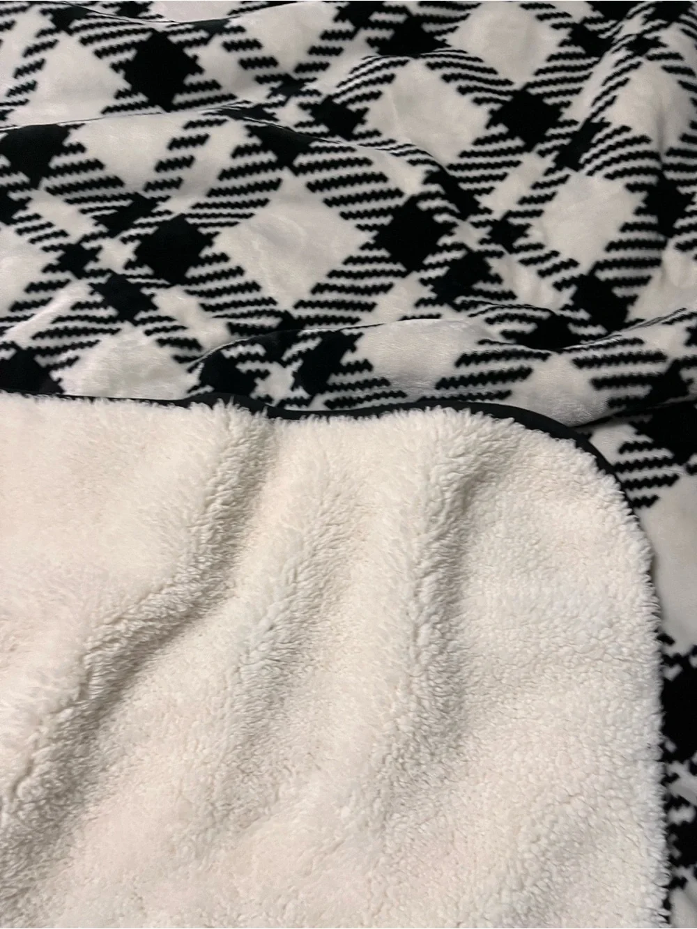 San Francisco 49ers Black & White Plaid Throw Blanket